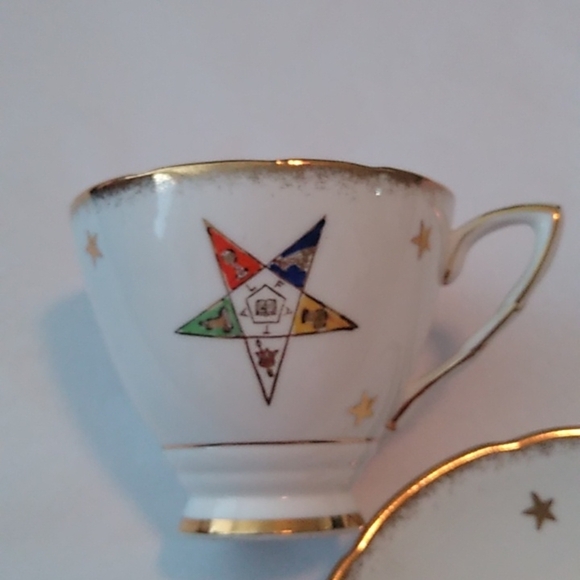 Royal Stafford Masonic Order of the Eastern Star OES Teacup + Saucer Bon… - Picture 2 of 7